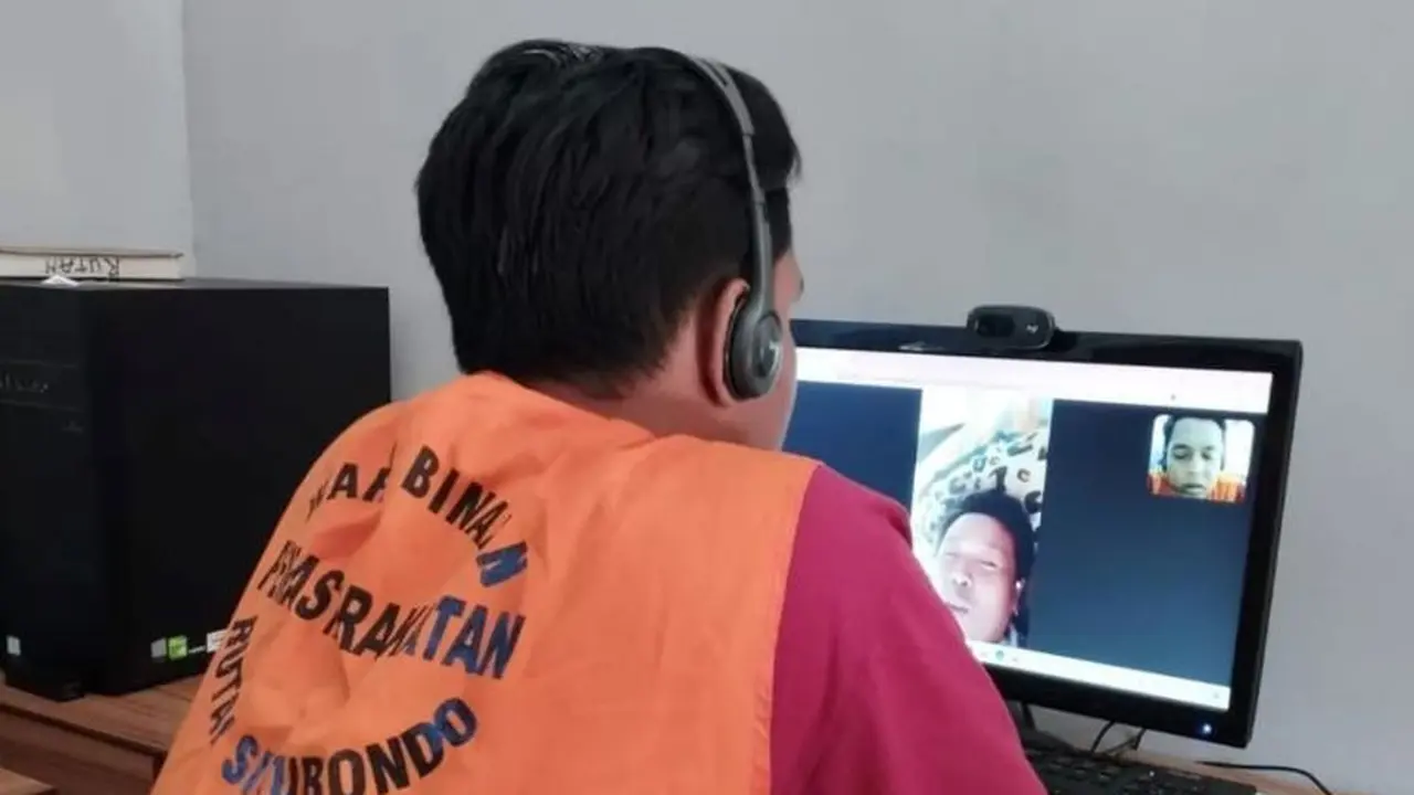 Layanan vido call gratis di Rutan kelas IIB Situbondo untuk warga binaan (Istimewa)