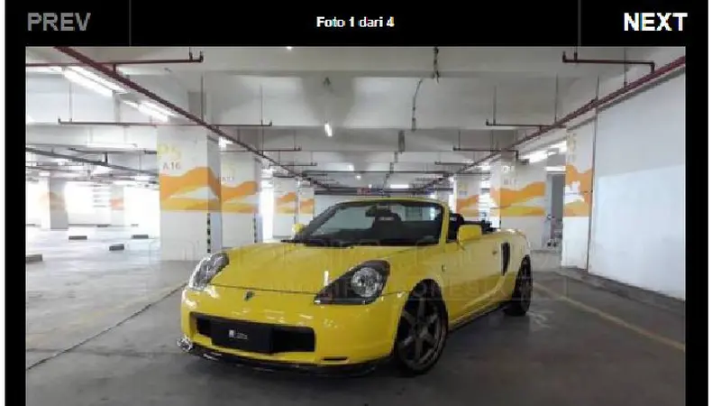 Toyota MR2 Spyder dijual (Foto: Otosia.com)