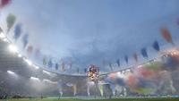 Kembang api warna warni memeriahkan upacara pembukaan sebelum pertandingan sepak bola Grup A EURO 2020 antara Turki melawan Italia di Stadion Olimpico, Roma. (Foto: AFP/Pool/Alberto Lingria)