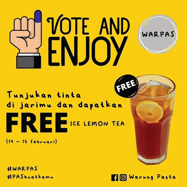 20 Promo Pemilu 2024, Jangan Golput Biar Dapat Banyak Diskon