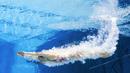 Perenang Jerman, Marlene Bojer, saat beraksi pada ajang World Aquatics Championships di Budapest, Hungaria, Rabu (22/6/2022). (AFP/Oli Scarff)