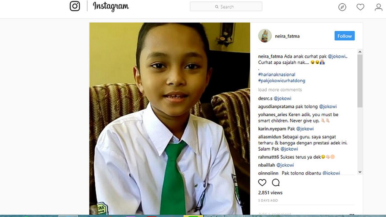Siswa Juara Matematika Tingkat Nasional Curhat ke Jokowi