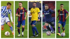 kolase foto-foto pemain pendatang baru di La Liga Spanyol. (Foto: AFP)