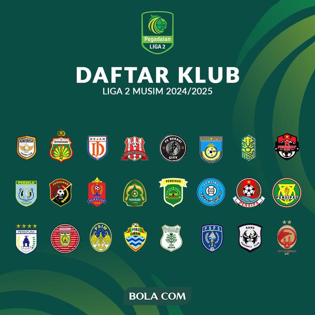 Liga 2 - Daftar Klub Liga 2 Musim 2024/2025