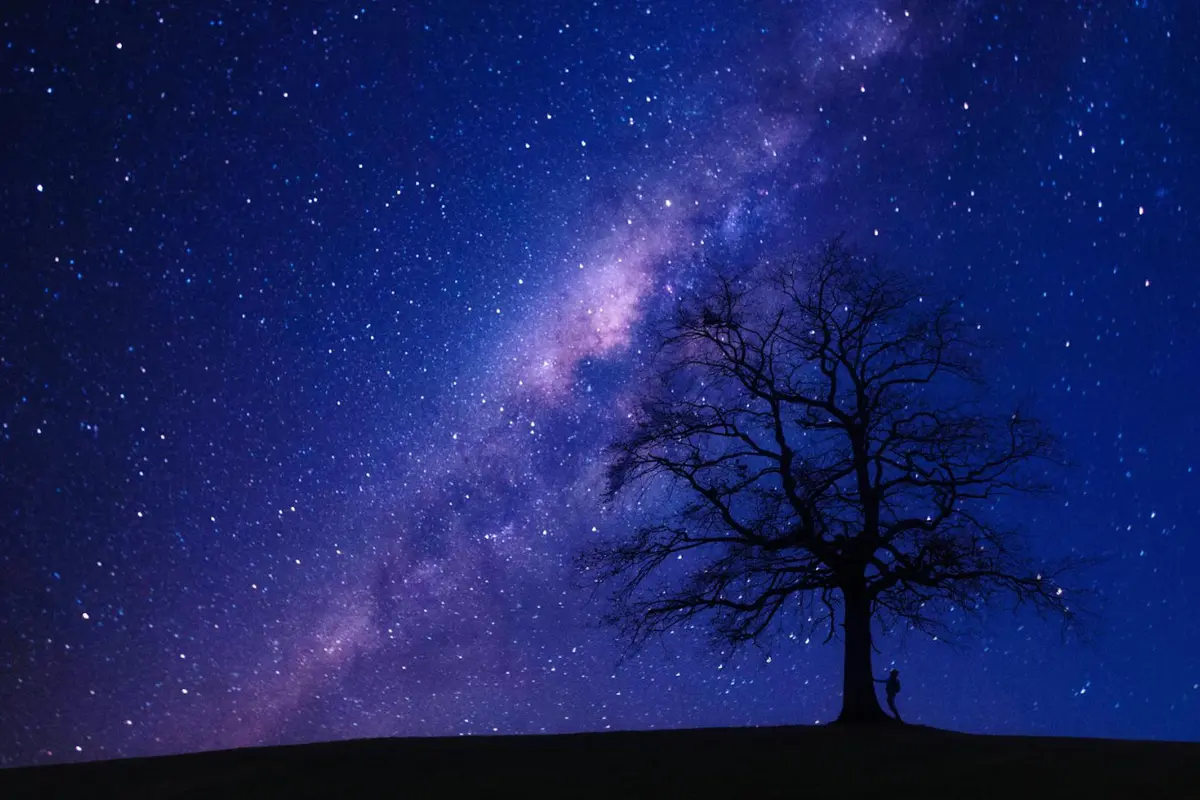 Ilustrasi malam hari, Milky Way, Galaksi Bima Sakti
