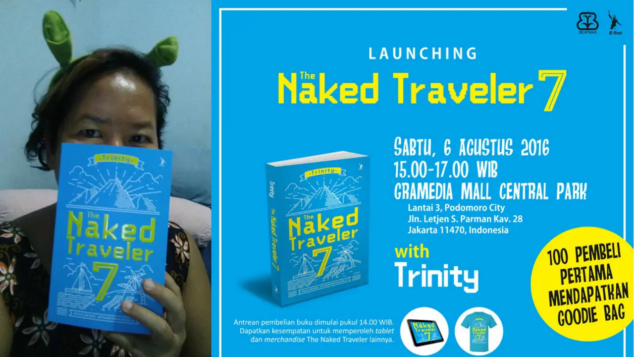 Trinity Siapkan Kejutan di Peluncuran The Naked Traveler 7 Besok