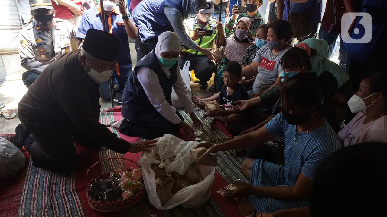 Gubernur Khofifah Temui Korban Gempa di Kampung Majangtengah