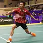 Tunggal putra Indonesia Ihsan Maulana Mustofa lolos ke perempat final Macau Open Grand Prix Gold 2015, Kamis (26/11/2015). (Liputan6.com/Humas PP PBSI)