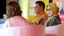 Sekretaris Daerah Provinsi Kalimantan Timur Sri Wahyuni saat diskusi Lintas Generasi: Geliat Industri Hiburan dan Pariwisata Pasca Pandemi yang digelar pada ajang Festival 6 di Senayan Park, Jakarta, Minggu (9/7/2023). (Liputan6.com/Helmi Fithriansyah)