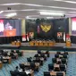 DPRD DKI Jakarta menggelar penyampaian pandangan umum fraksi-fraksi terhadap Raperda Pertanggungjawaban Pelaksanaan APBD Tahun Anggaran 2022, Senin (24/7/2023). (Liputan6.com/Winda Nelfira)