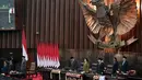 Presiden Indonesia Prabowo Subianto  saat menghadiri Sidang Tahunan MPR RI dan Sidang bersama DPR dan DPD RI tahun 2026 di Gedung Nusantara, Kompleks Parlemen, Senayan, Jakarta, Jumat, 14 Agustus 2026. (AFP/ Bay Ismoyo)