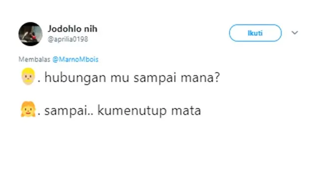 Cuitan kocak (Sumber: Twitter/@aprilia0198)