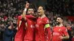 Penyerang Liverpool, Cody Gakpo (kedua kiri) merayakan golnya bersama Virgil van Dijk pada pertandingan kelima fase League Liga Champions 2024/2025 melawan Real Madrid di Stadion Anfield, Inggris pada Rabu 27 November 2024 waktu setempat atau Kamis 28 November 2024 dini hari Waktu Indonesia Barat. (Oli SCARFF/AFP)