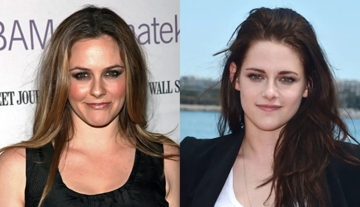 Alicia Silverstone terlihat mirip banget dengan Kristen Stewart. Hanya saja Kristen miliki kulit yang lebih putih. (Getty Images/Hollywood)