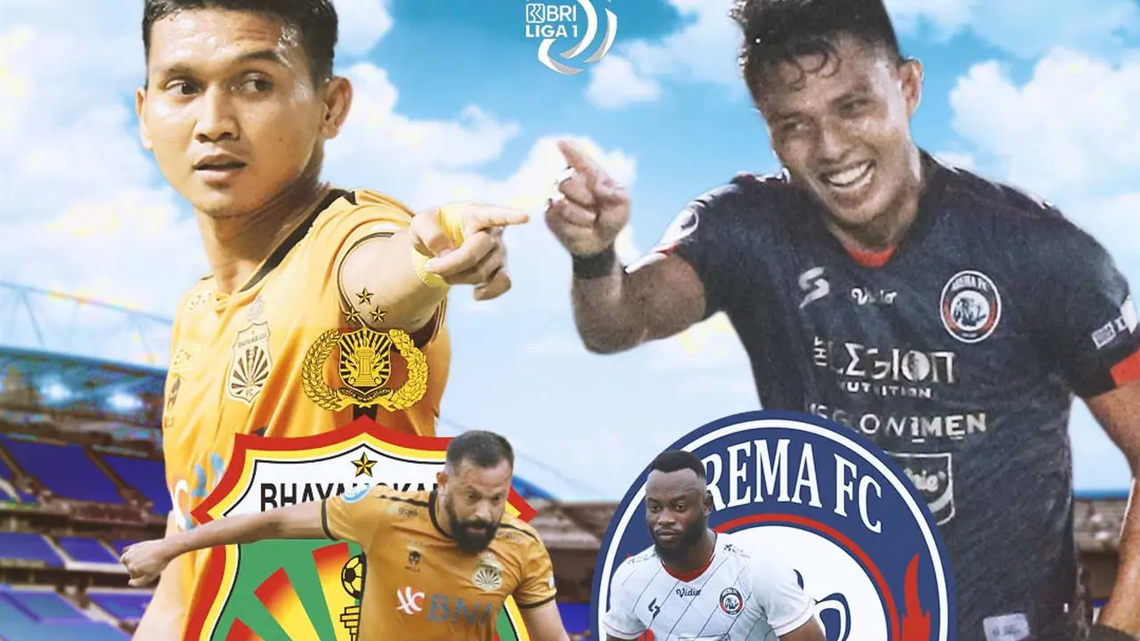 BRI Liga 1 - Duel Antarlini - Bhayangkara FC Vs Arema FC