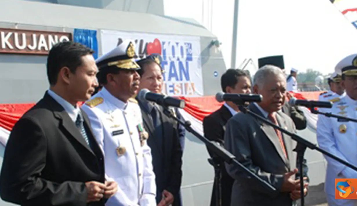 Citizen6, Riau: PT. Palindo Marine meluncurkan kapal kedua KRI Kujang-642 untuk memperkuat Armada Tempur TNI AL, Kamis (16/02). (Pengirim: Dispenal)