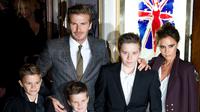 Keluarga Victoria dan David Beckham. (LEON NEAL / AFP)