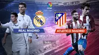Laga derby Madrid antara Real Madrid vs Atletico Madrid di Santiago Bernabeu pada Sabtu, 8 April 2017 pukul 21.15 WIB. (Bola.com/Dody Iryawan)