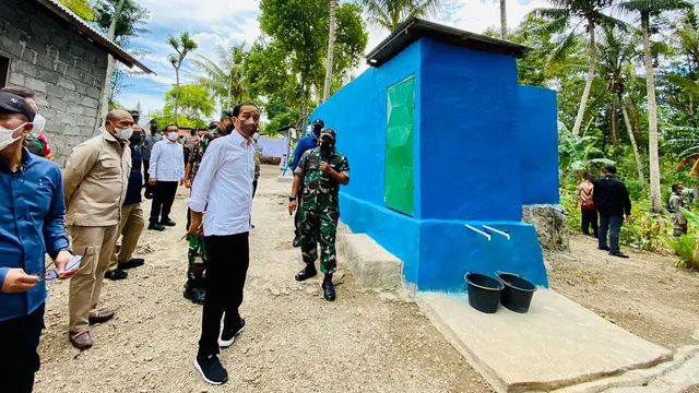 Presiden Jokowi saat meninjau program sumur pompa hidram di NTT (Biro Pers Sekretariat Presiden)