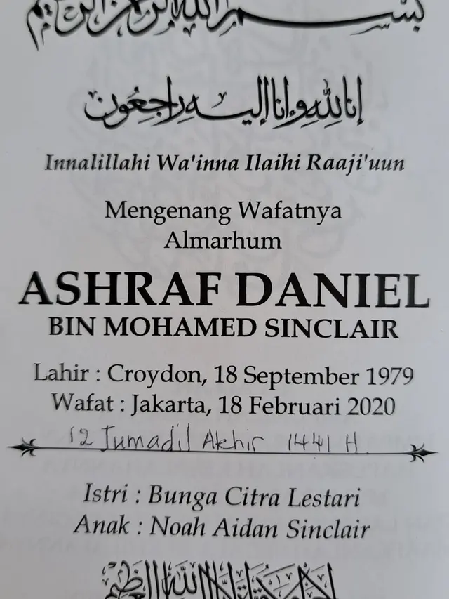 Unggahan Ibunda Ashraf Sinclair. (Foto: Dok. Instagram @dida_sinclair)