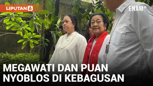 VIDEO: Megawati Nyoblos di DPT Kebagusan Bersama Puan Maharani