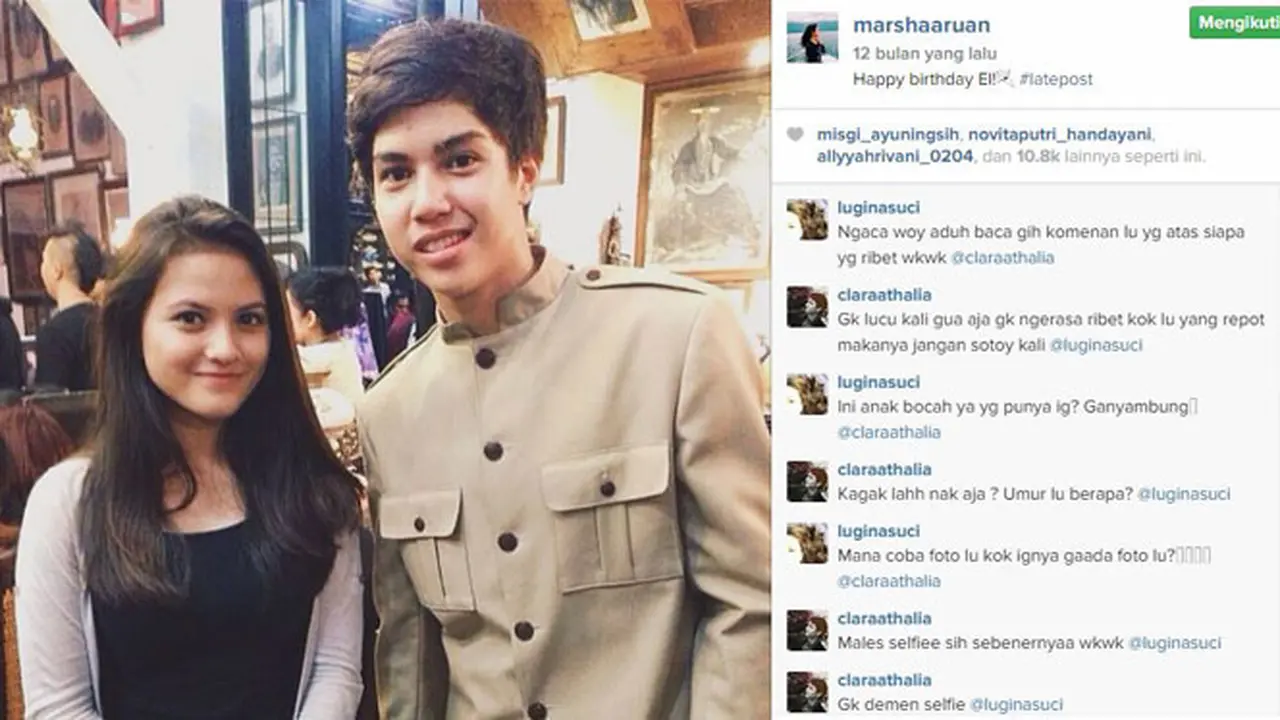 [Bintang] Marsha Aruan dan El Jallaludin Rumi