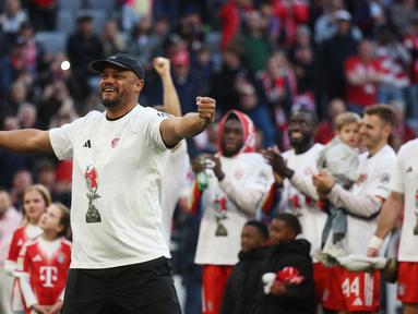 Bayern Munchen resmi menjadi juara Liga Jerman atau Bundesliga musim 2025/2026 pada Minggu (19/04/2026) waktu setempat. (AFP/Karl-Josef Hildenbrand)