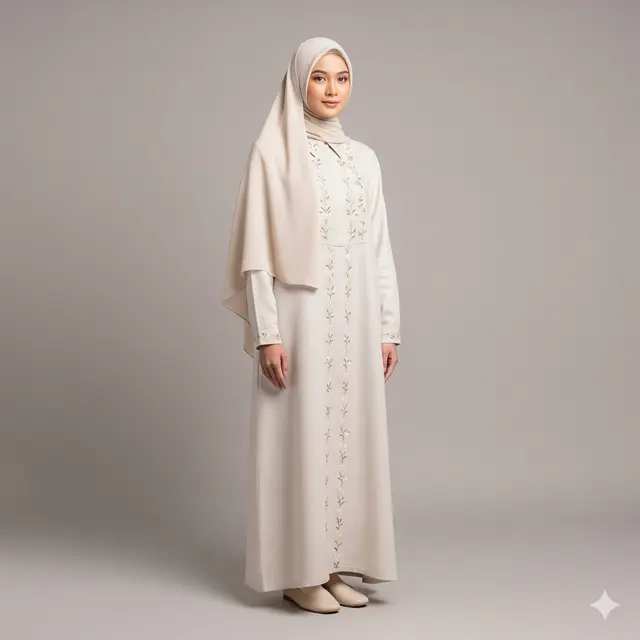 Rekomendasi Dress Panjang Muslim Bahan Linen Kombinasi Bordir Simple Terbaik 2025. Gemini