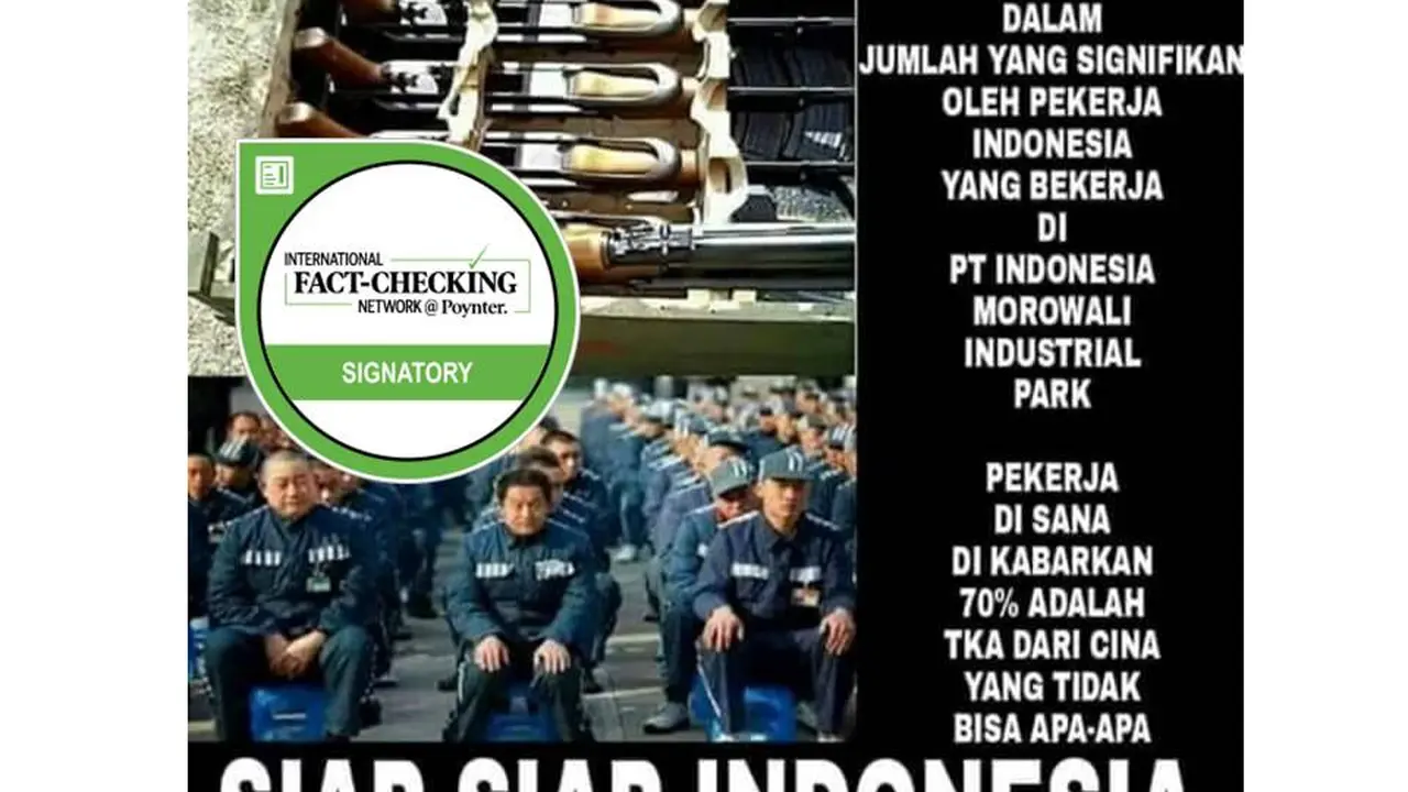 [Cek Fakta] Pekerja China Perlahan Kuasai Indonesia?