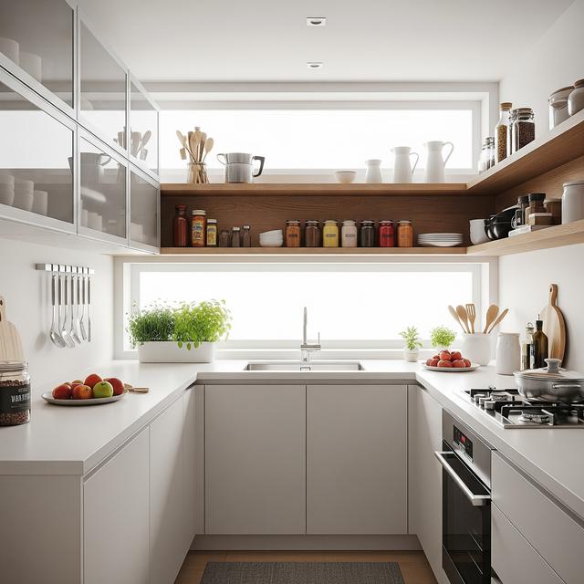 Dapur Kecil Bentuk U Minimalis