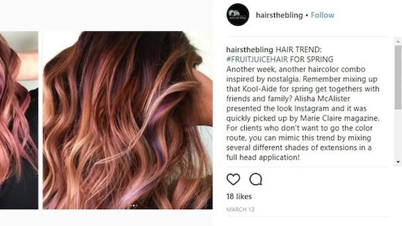 Warna rambut jus buah/copyright instagram.com/foilingbeautiful