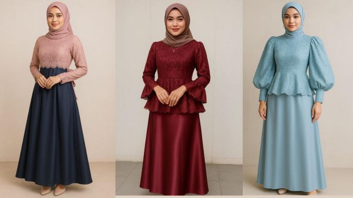 7 Rekomendasi Gamis Brokat Setengah Badan yang Sekarang Tren di 2025, Lengkap dengan Tips Memilihnya
