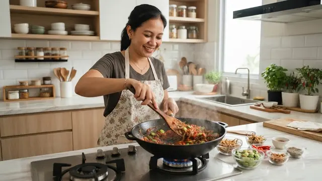 Tahapan Membuat Sambal Teri Pete (AI Generated)