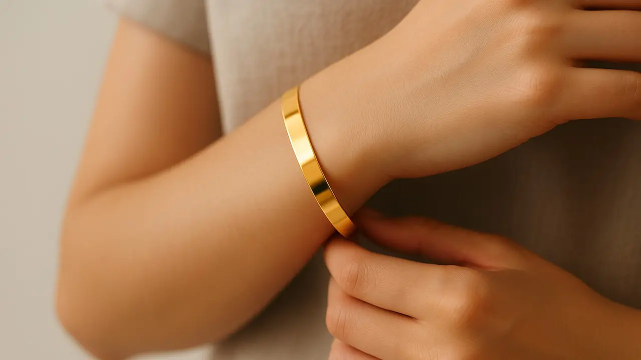 Model Gelang Emas Plat Polos untuk Investasi/Ilustrasi gambar oleh AI