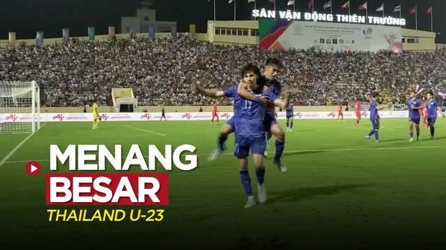 Berita video highlights laga Grup B sepak bola putra SEA Games 2021 antara Thailand melawan Singapura yang berakhir dengan skor 5-0, Senin (9/5/2022) malam hari WIB.