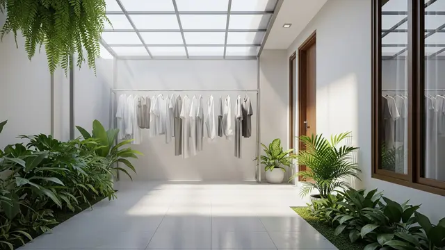 12 Desain Tempat Jemur yang Tetap Adem saat Cuaca Terik, Cepat Kering Anti Apek
