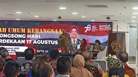 Mantan Panglima TNI, Jenderal (Purn) Andika Perkasa memberikan kuliah umum kebangsaan di Universitas Indonesia (UI). (Dok. Istimewa)