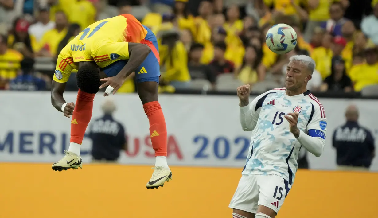 Berkat kemenangan ini, Kolombia sukses menyegel tiket ke perempat final Copa America 2024. (AP Photo/Rick Scuteri)