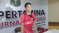 Jonathan Christie saat tampil di Kejurnas PBSI 2015 (Luthfie Febriyanto/Liputan6.com)