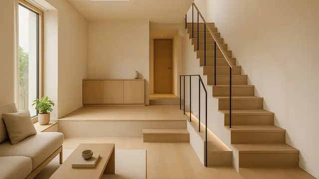 Model Rumah Kecil 4x6 Meter dengan Konsep Split Level