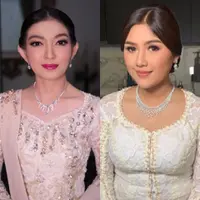 Selvi Ananda dan Erina Gudono Kenakan Kebaya Putih saat Kondangan Bareng. [@rama_jee/@vivithalib]