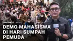 Jelang aksi di Bundaran HI, Jakarta. Sejumlah mahasiswa yang berkumpul di Universitas Indonesia, Depok, akan bergerak menuju Bundaran HI.