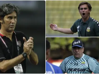 Masih belum jelasnya kelanjutan kompetisi Shopee Liga 1 di tengah pandemi Corona tidak membuat sejumlah pelatih asing di Liga 1 hengkang dari Indonesia. Berikut 6 pelatih asing yang tetap setia menunggu Shopee Liga 1 berlanjut. (kolase foto Bola.com)