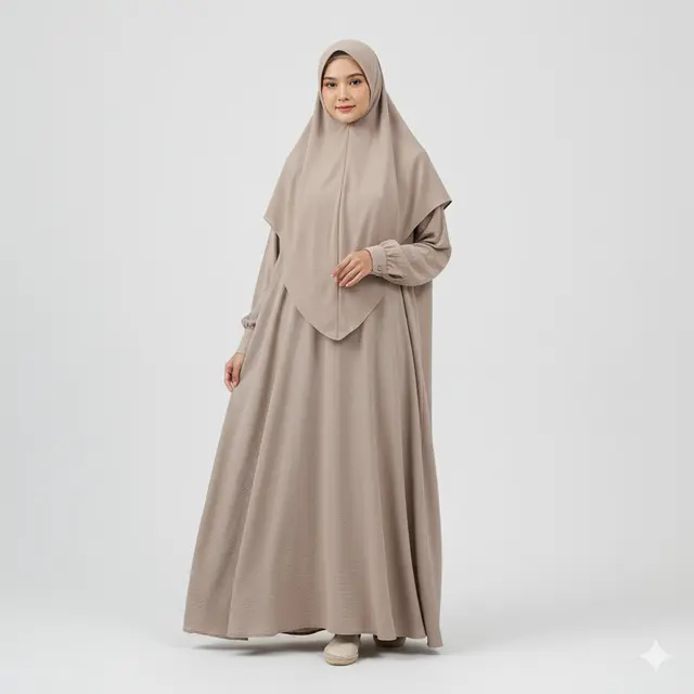 Model Gamis Syari Outdoor Activity Friendly. Gemini