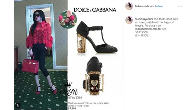 7 Koleksi Sepatu Mewah Syahrini, Ada yang Capai Rp 130 Juta