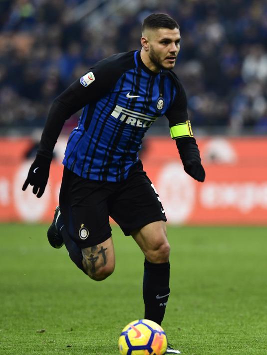 2. Mauro Icardi - Tampil apik bersama Inter Milan tidak membuat Icardi dengan mudahnya masuk ke skuad timnas Argentina. Bahkan suami Wanda Nara tersebut kalah saing dengan nama macam Higuain dan Aguero. (AFP/Miguel Medina)