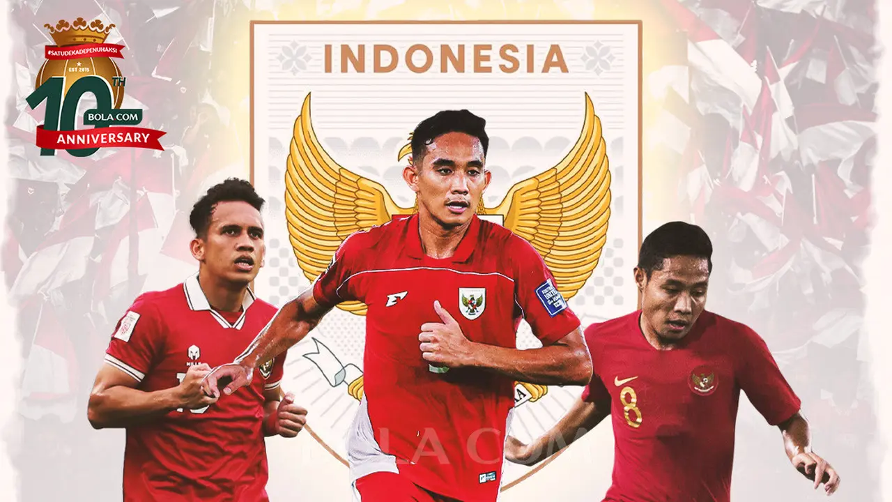 Artikel 10 tahun Bola.com - Egy Maulana Vikri, Rizky Ridho, Evan Dimas