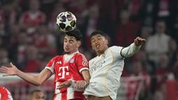 Hasil ini membuat skor agregat menjadi 6-4 untuk kemenangan Bayern usai raksasa Jerman itu menang 2-1 di laga leg pertama di Santiago Bernabeu pekan lalu. (AP Photo/Matthias Schrader)