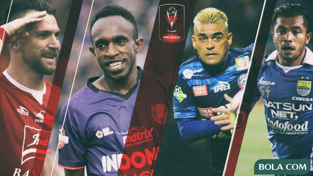 Piala Presiden - Zulham Zamrun (Persib), Cristian Gonzales (Arema), Marko Simic, Ricky Kayame