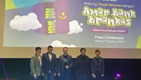 Konfrensi pers nabung tanpa waswas dengan Amar Bank Brankas, Selasa (15/8/2023). (Foto: Liputan6.com/Elga N)